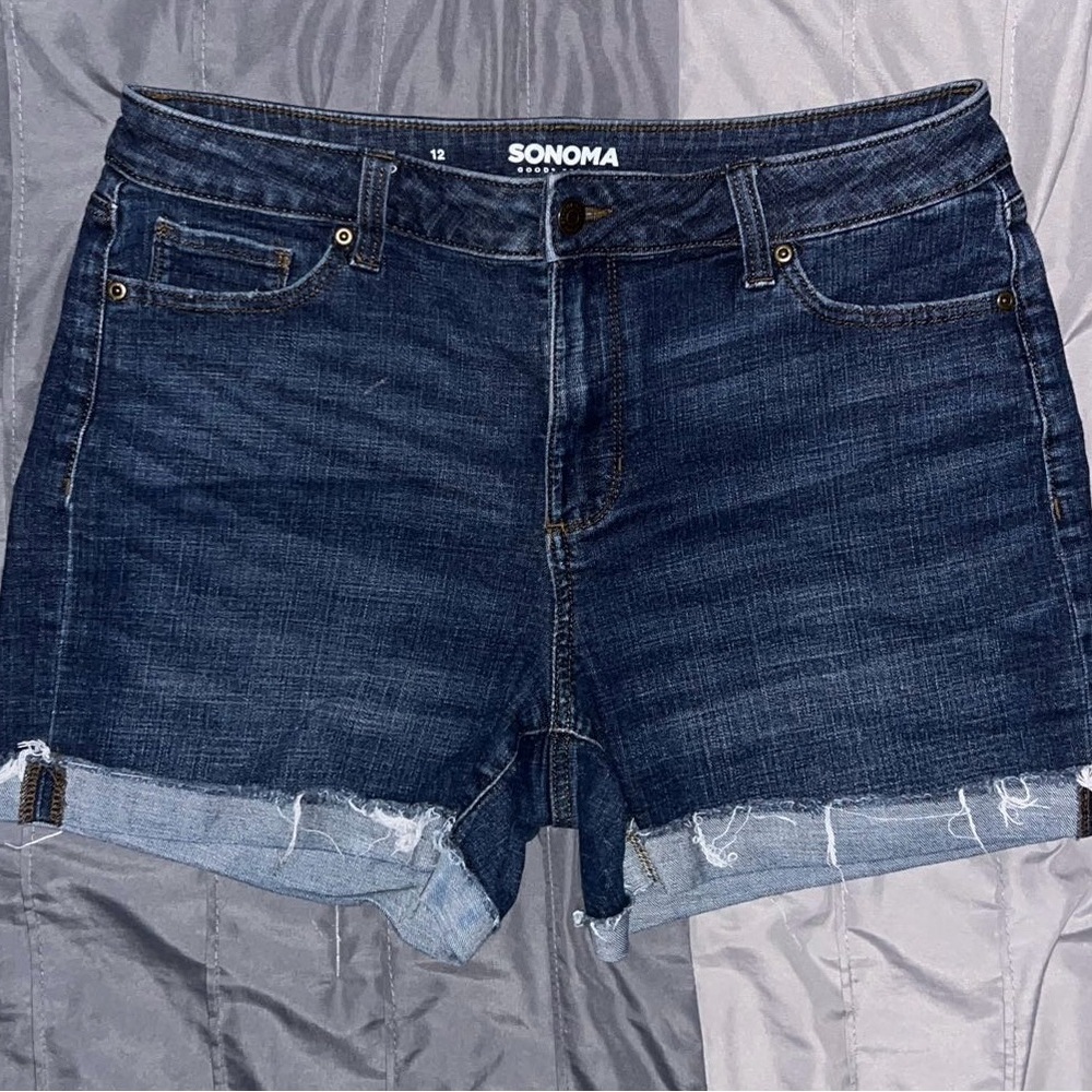 Sonoma Women's Dark Blue Jean Shorts